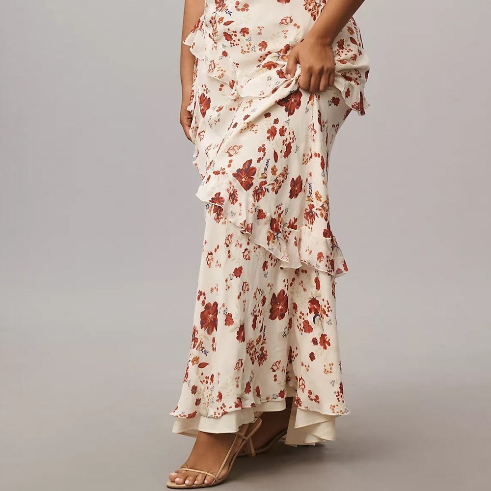 Let Me Be Sleeveless Ruffle Floral Maxi Dress - Picture 12 of 16